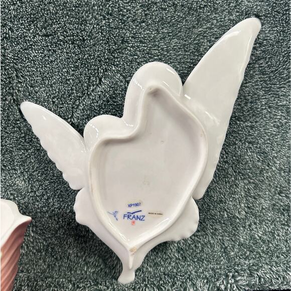 STUNNING Franz Porcelain Butterfly Cup Saucer Spoon New in Box - Picture 9 of 14